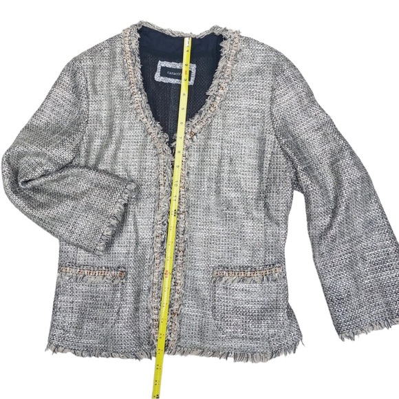 Caractère Tweed Suit Jacket Fringe - Picture 2 of 6